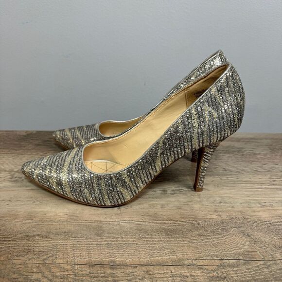 Kelly & Katie Sparkle Shoes Pumps sz 6 Heels Dress Shoes #H479 - Picture 4 of 7